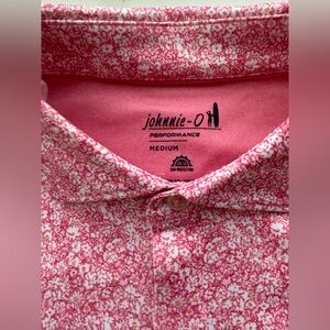 johnnie-O Red and White Floral Shirt